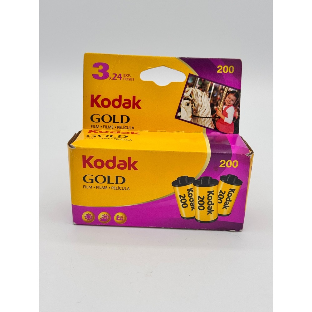 Kodak Gold 200 35mm Color Negative Film 3 Pack 24 Exp Expired 09/2014 C-41